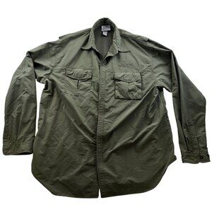 Ducks Unlimited Men's Shirt Size XXL Long Sleeve Fishing Hunting Button Up Green